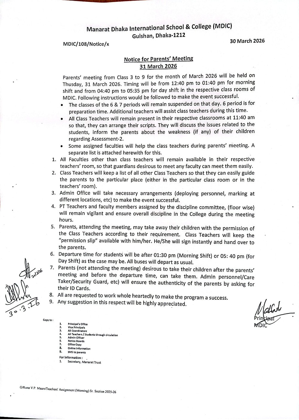 Parents Meeting March 2026